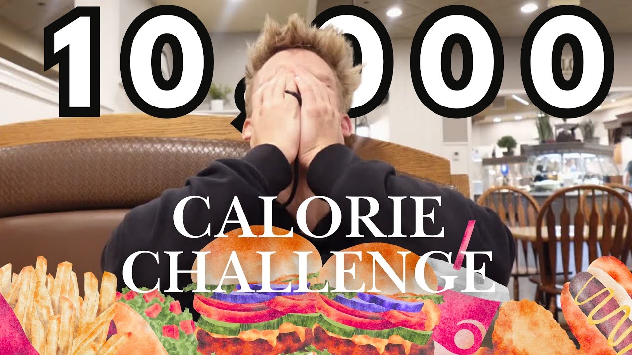 GYM BRO DOES 10,000 CALORIE CHALLENGE - Vlog of my eating