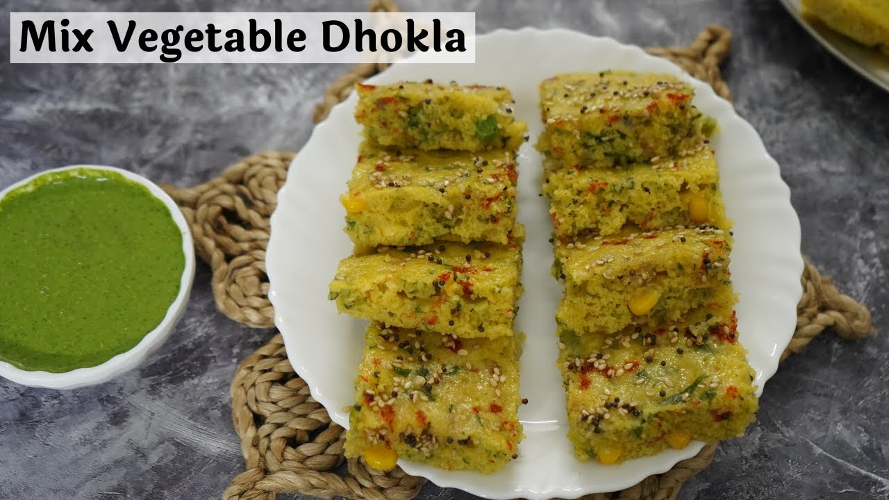 Instant Mix Vegetable Dhokla Recipe | Healthy Jowar Dhokla  | Diet Dhokla Recipe
