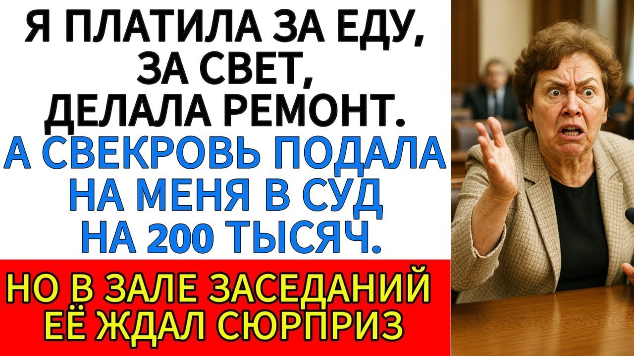 Я Платила За Еду, За Свет, Делала Ремонт А Свекровь Подала На Меня В Суд На 200 Тысяч. Но…