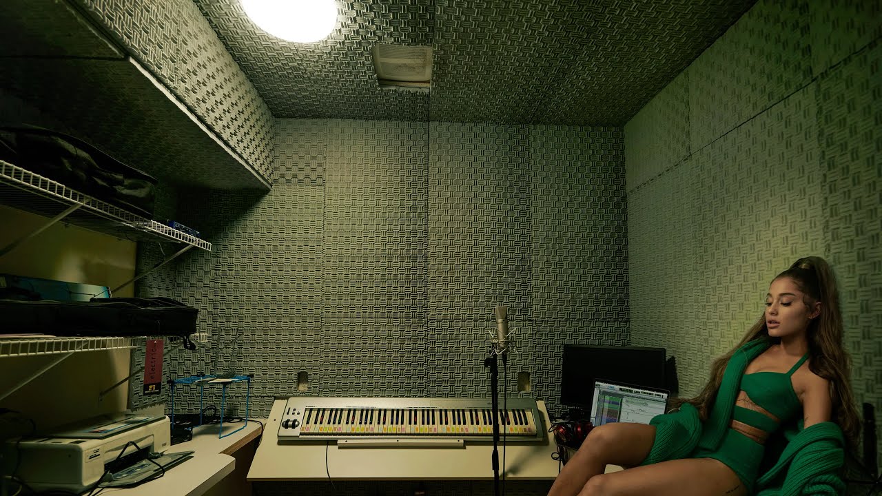 Ariana Grande in the Studio Recording her Songs.Ariana Grande Studio.Positions Everytime Earth NTLTC