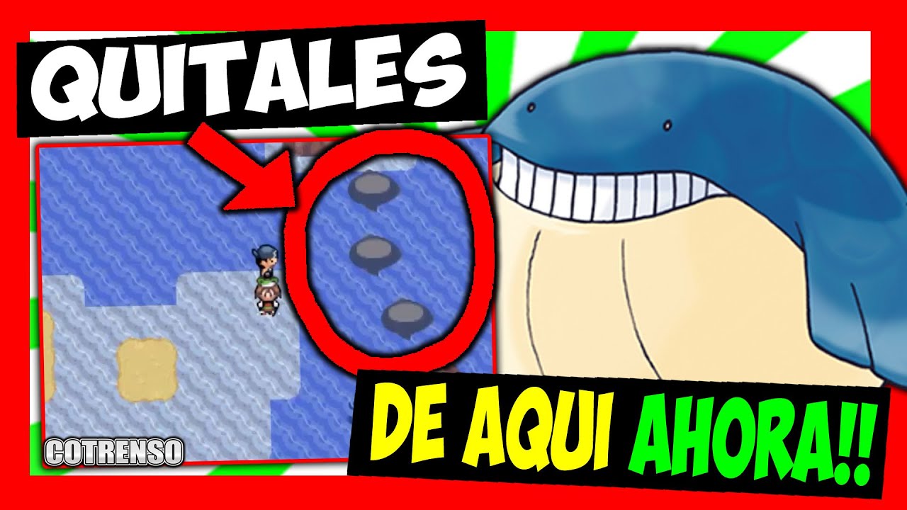🔥 Descubre COMO QUITAR a LOS WAILMER en NINTENDO POKEMON ESMERALDA 2021 (DEMOSTRADO!!!) 🐳❌