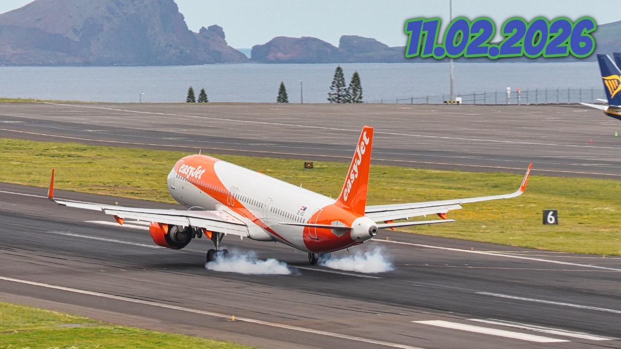 Madeira Airport Landings and Takeoffs 11.02.2026