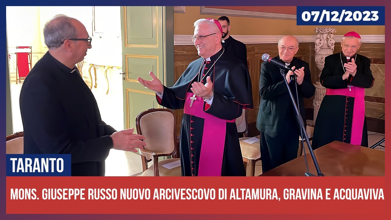 Mons. Giuseppe Russo nominato nuovo Vescovo di Altamura, Gravina e Acquaviva
