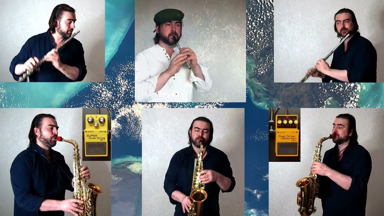 Земляне. Трава у дома. Флейтовосаксофонный кавер. The Earth in the Porthole. Sax & flute cover
