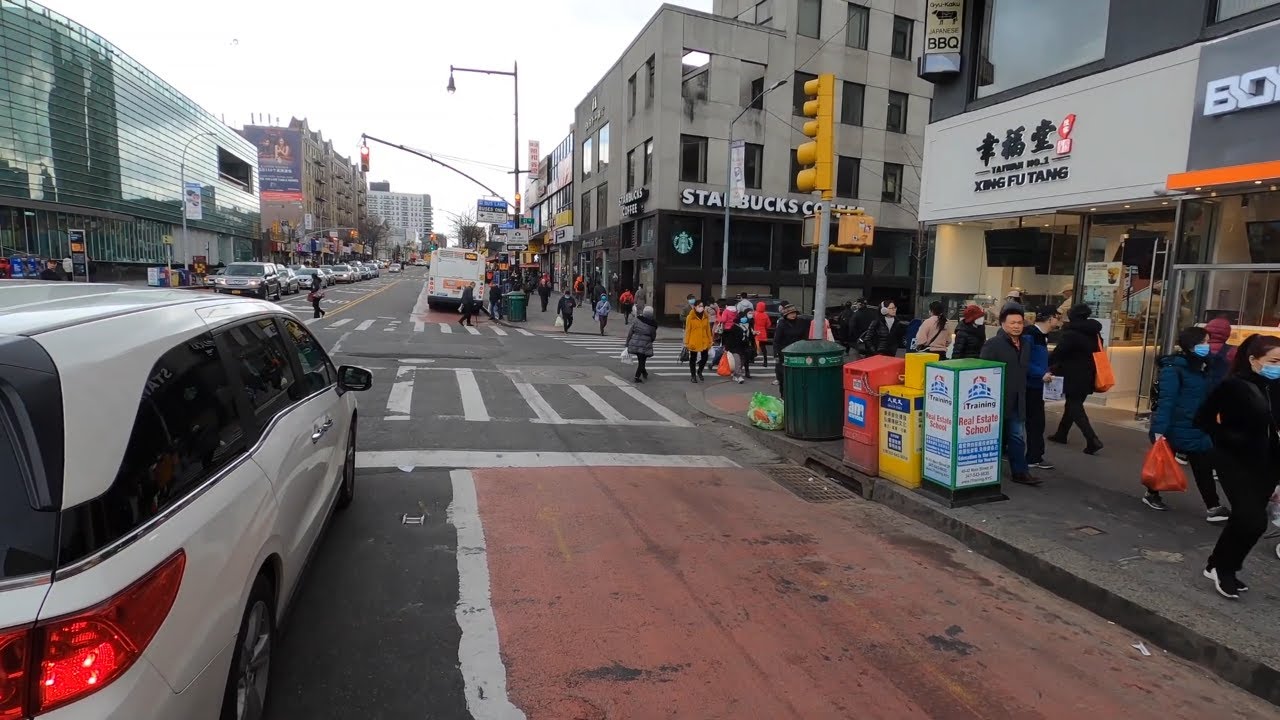 ⁴ᴷ⁶⁰ NYC State of Emergency : Downtown Flushing, Queens (March 16, 2020)