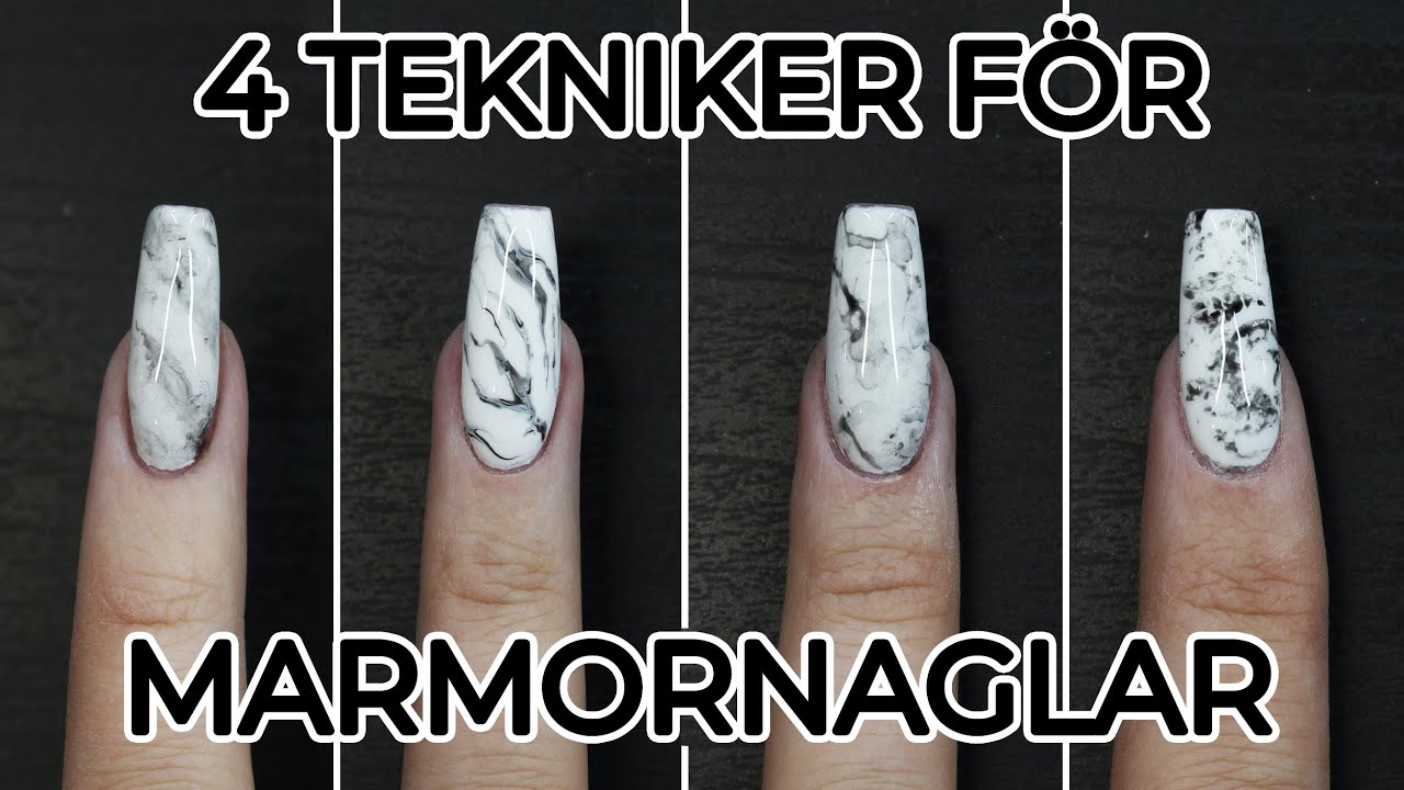 4 OLIKA SÄTT ATT GÖRA MARMORNAGLAR