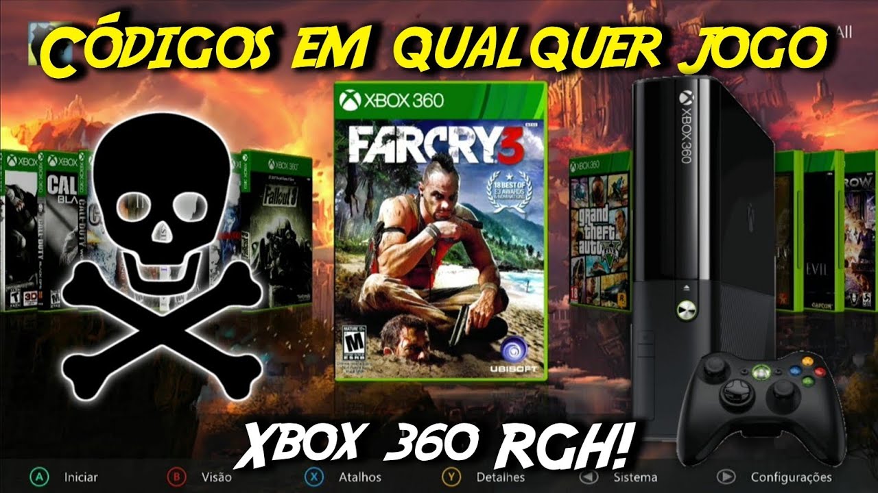 Como colocar CÓDIGOS em qualquer jogo do Xbox 360 RGH - Trainers Aurora tutorial completo 