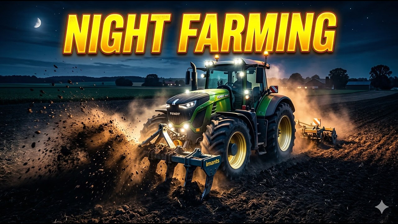Night Field Work! Fendt 1067 Vario & Imants Subsoiler 🚜🌙 | FS25