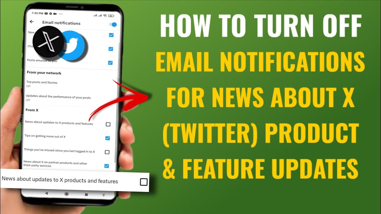 How to Turn Off Email Notifications for News About X (Twitter) Product & Feature Updates | English