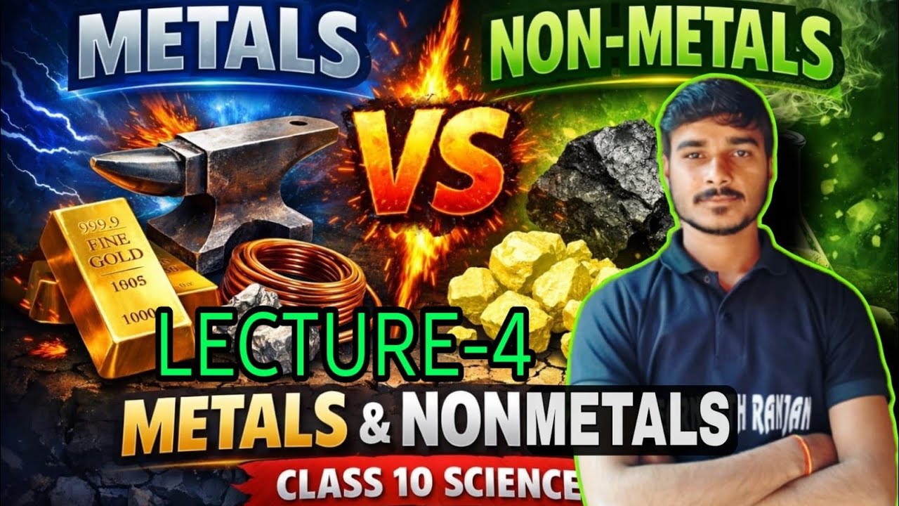 📘 Class 10 Science | Chapter: Metals and Non-Metals | Lecture 4 (Revision & Practice)