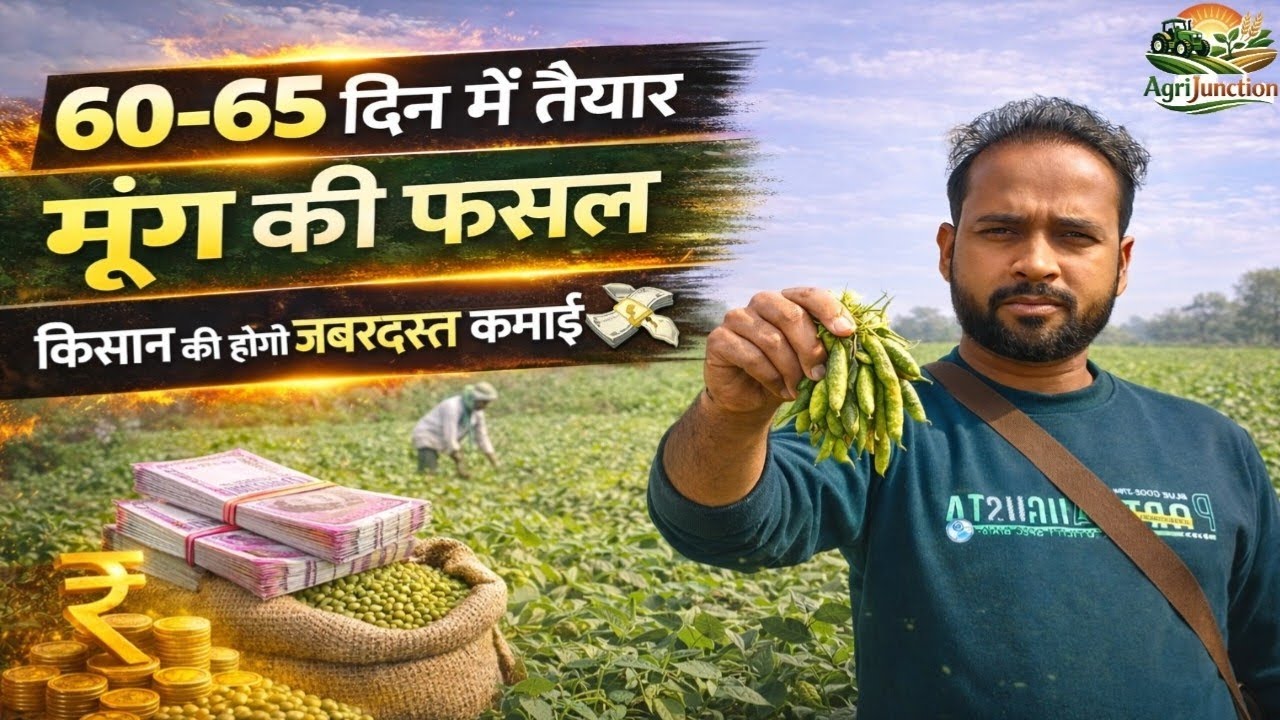 60–65 दिन में तैयार मूंग की फसल | किसान की होगी जबरदस्त कमाई 💸#agrijunction 