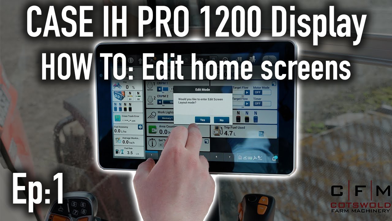 Case IH PRO 1200 | HOW TO:  Editing the Home Screen | Ep:1