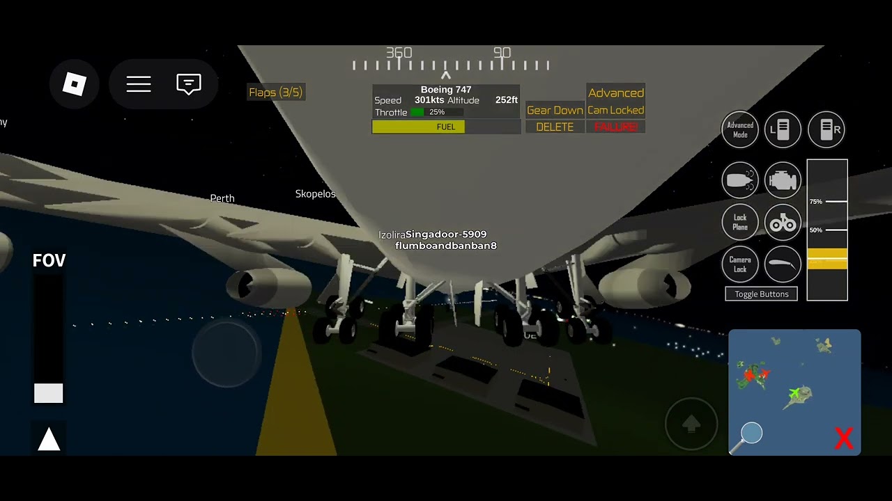 Crash landing