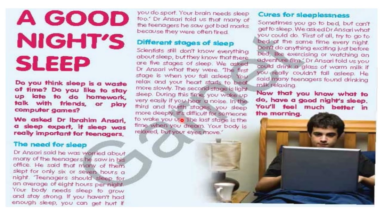 مادة لغة انجليزية اولى ثانوي ليبيا ابلة حوا 2025 الوحدة السادسة درس الثاني جزء اول Have a good night