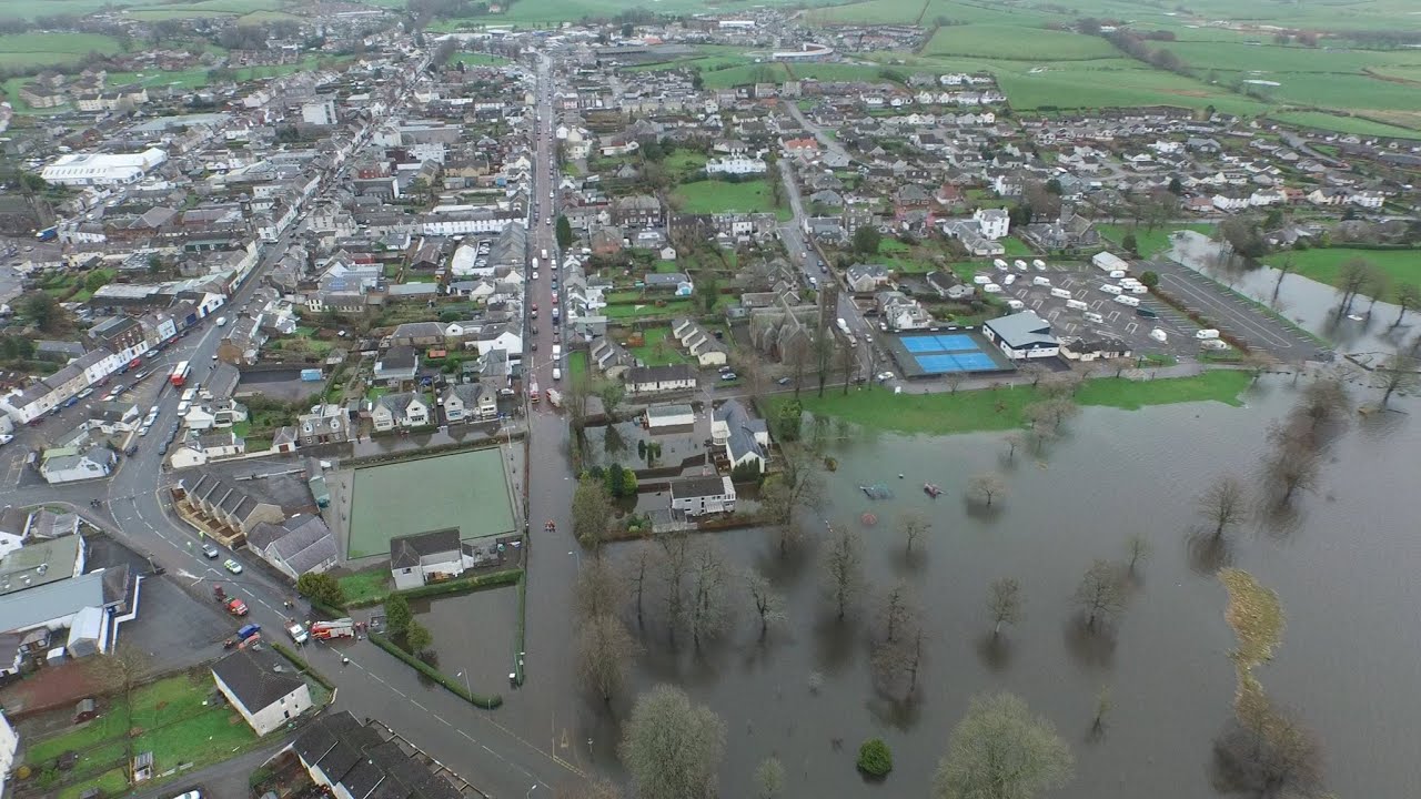 Flooding in Castle Douglas - Drone Footage : 31st Dec 2015 [HD]