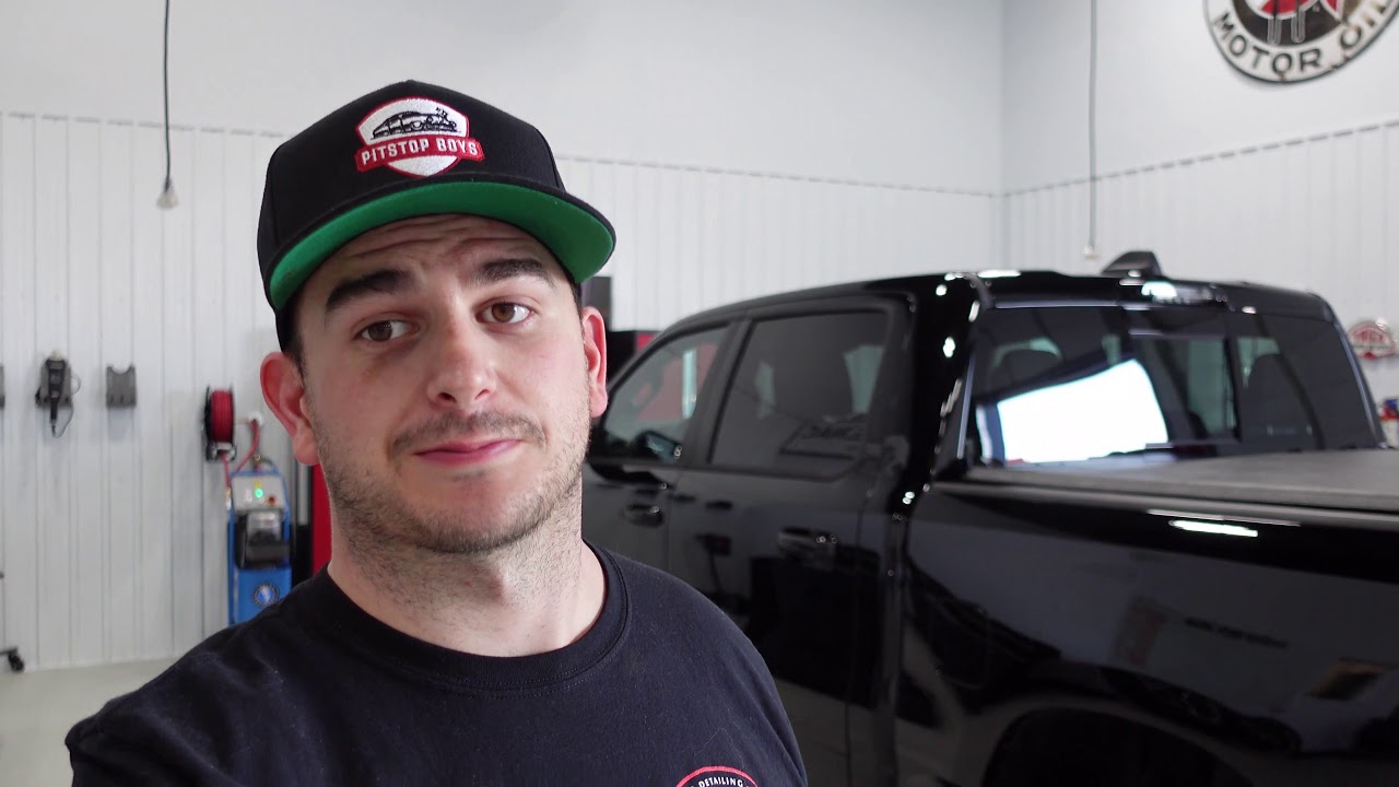 2021 Ram Sport receiving a paint correction and ceramic coating at the Pitstop Boys shop!