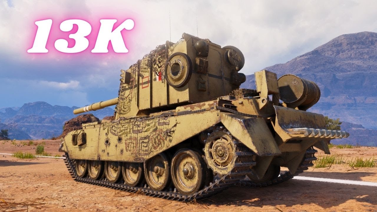 FV4005 Stage II  13K Damage 6 Kills World of Tanks
