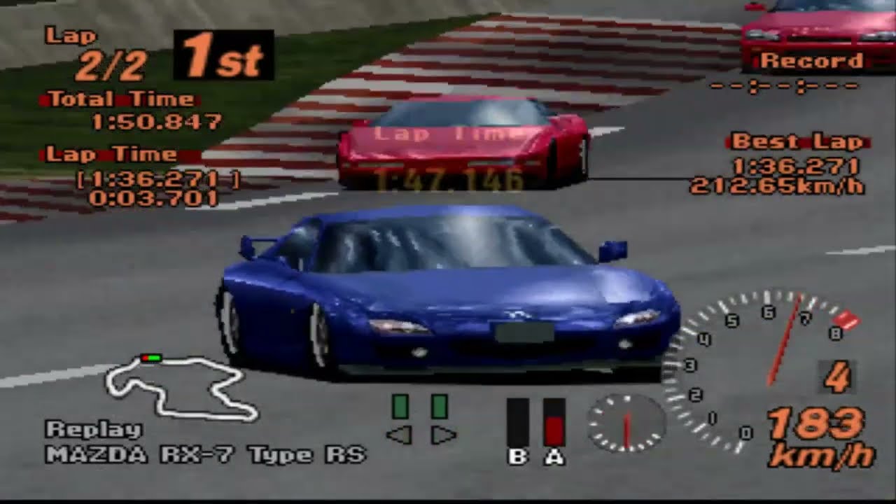 Gran Turismo 2 (PS1, 1999) - Trial Mountain (Arcade Race)