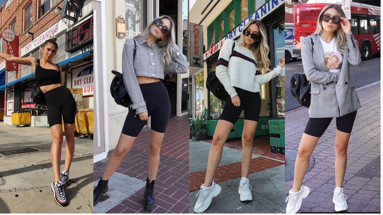 4 WAYS TO STYLE BIKER SHORTS