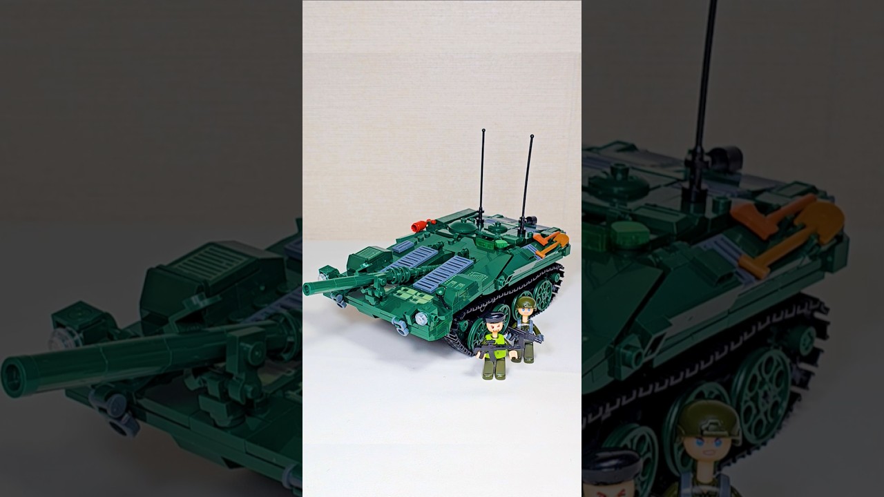 Char de combat Strv 103 avec figurines de l'arm&eacute;e !!!