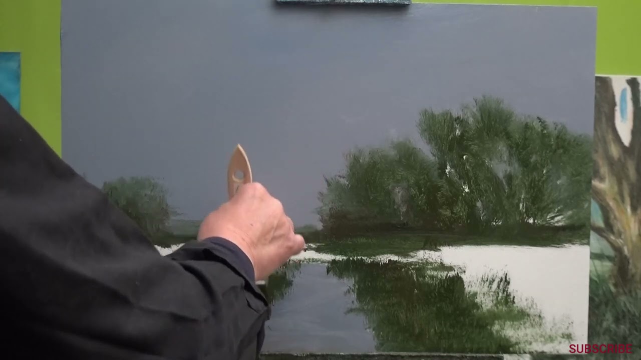 A simple tonalist oil painting with Stuart Davies