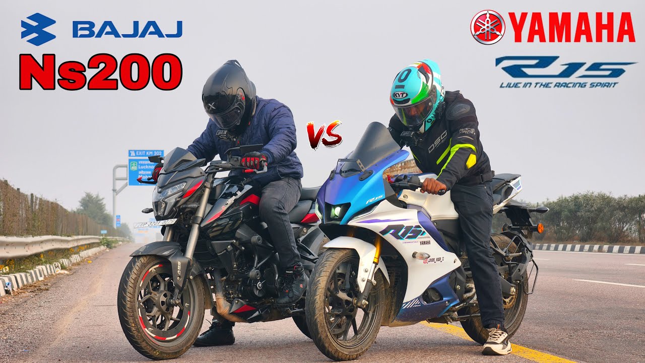 Yamaha R15 v4 vs Bajaj Pulsar Ns200 (2025) || Drag Race || Unexpected Result 😨