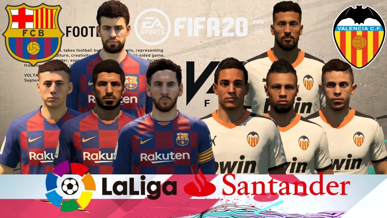 FIFA 20 | La Liga 19-20 FC Barcelona vs Valencia CF | Gameplay PC