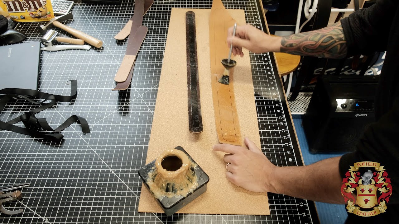 How To - Leather Lining - Glueing onto Strap Goods and other projects - Leather-crafting Tips