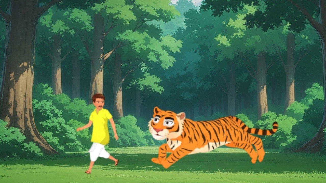 The shepherd boy and the tiger.english moral cartoon stories.cartoon with moral lesson in english