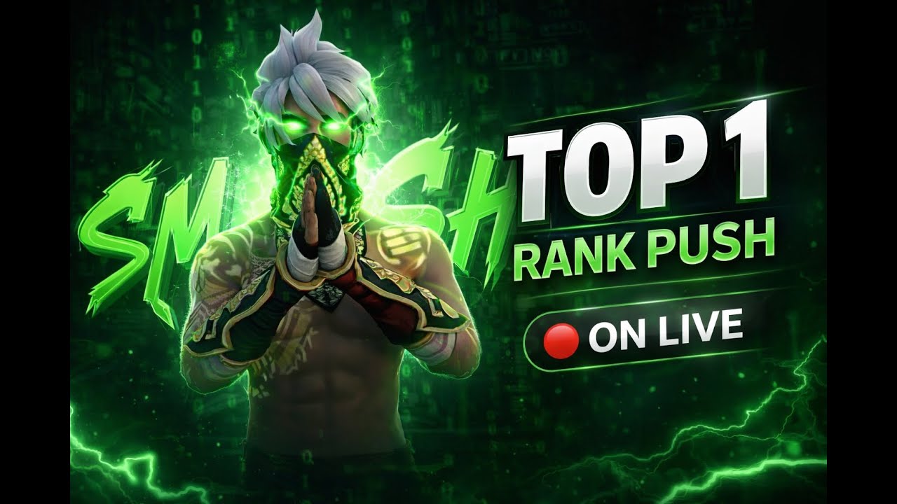 ⚡ GRANDMASTER TOP 1 PUSH! V Badge Lobby 💎 FF LIVE 🔴 Free Fire LIVE!