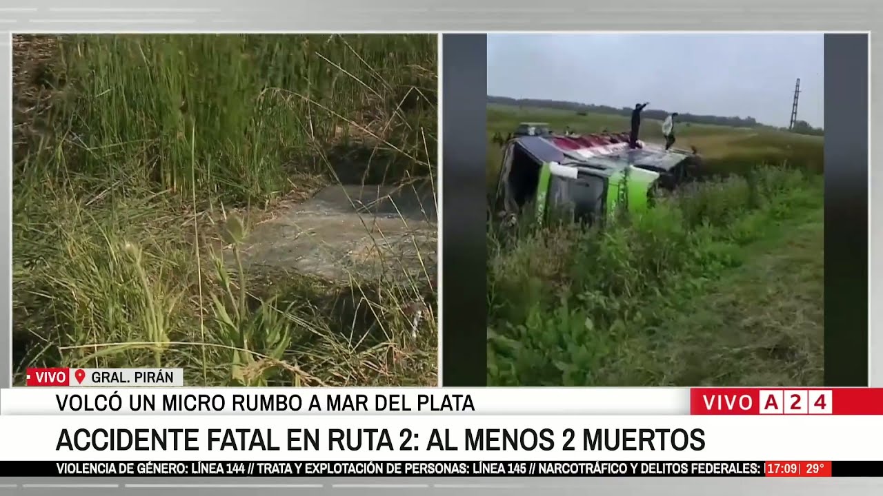 🚨ACCIDENTE FATAL EN LA RUTA 2: AL MENOS 2 MUERTOS