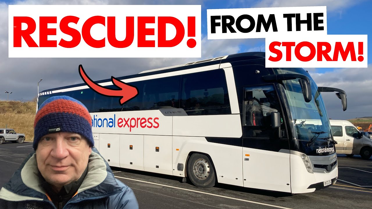 Glasgow to Manchester with National Express.  Stormy Weather!
