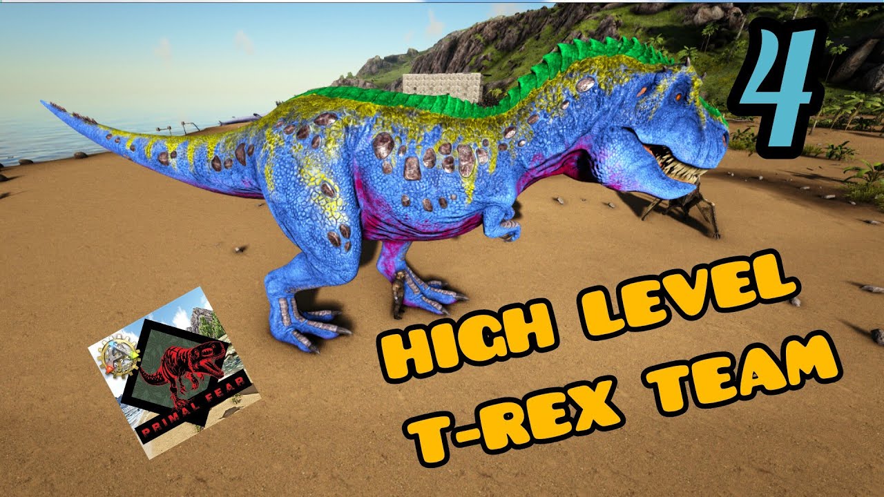 HIGH LEVEL T-REX TEAM KARDIYA|4|😨 TERROR BIRD😡😠|| #arksurvivalevloved #gaming #primalfear #arkseries