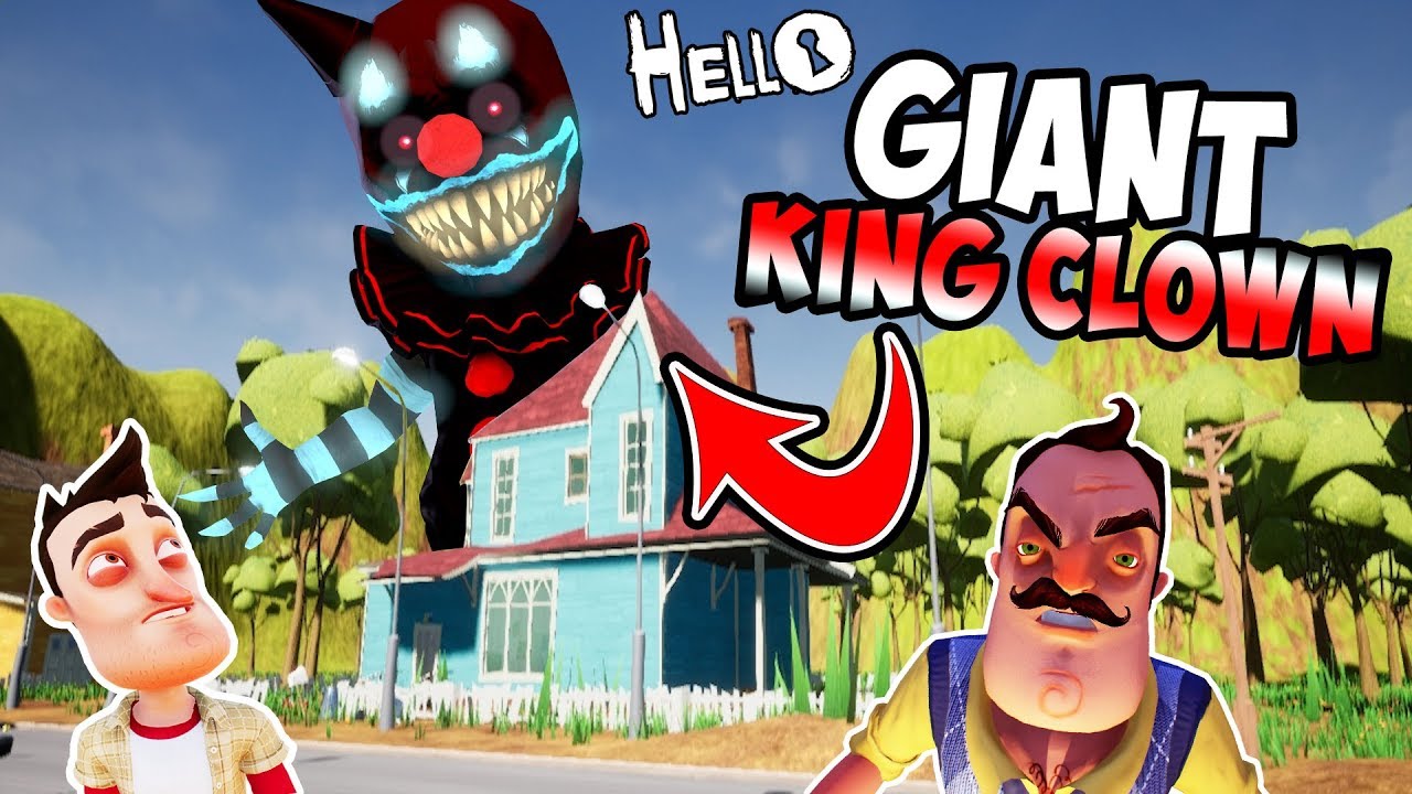 GIANT KING CLOWN NEIGHBOR (Dark Deception) | Hello Neighbor Mod