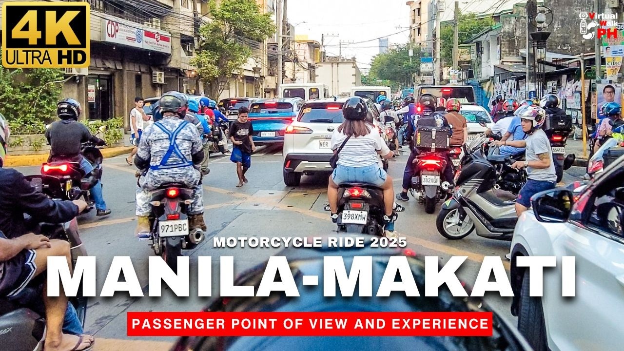 [4K] Cruising Manila to Makati  | Virtual Motorcycle Ride Through Taft and SLEX Traffic