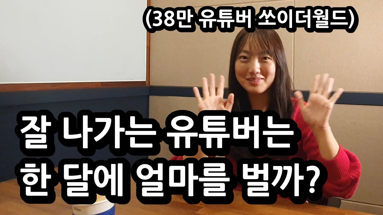 잘 나가는 유튜버는 한 달에 얼마를 벌까? (구독자 38만 여행 유튜버 쏘이더월드)