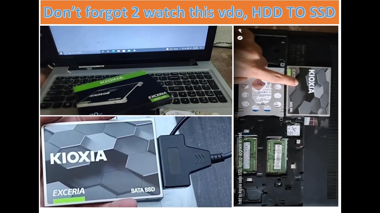 hdd to kioxia sata SSD, laptop upgrade to ssd.