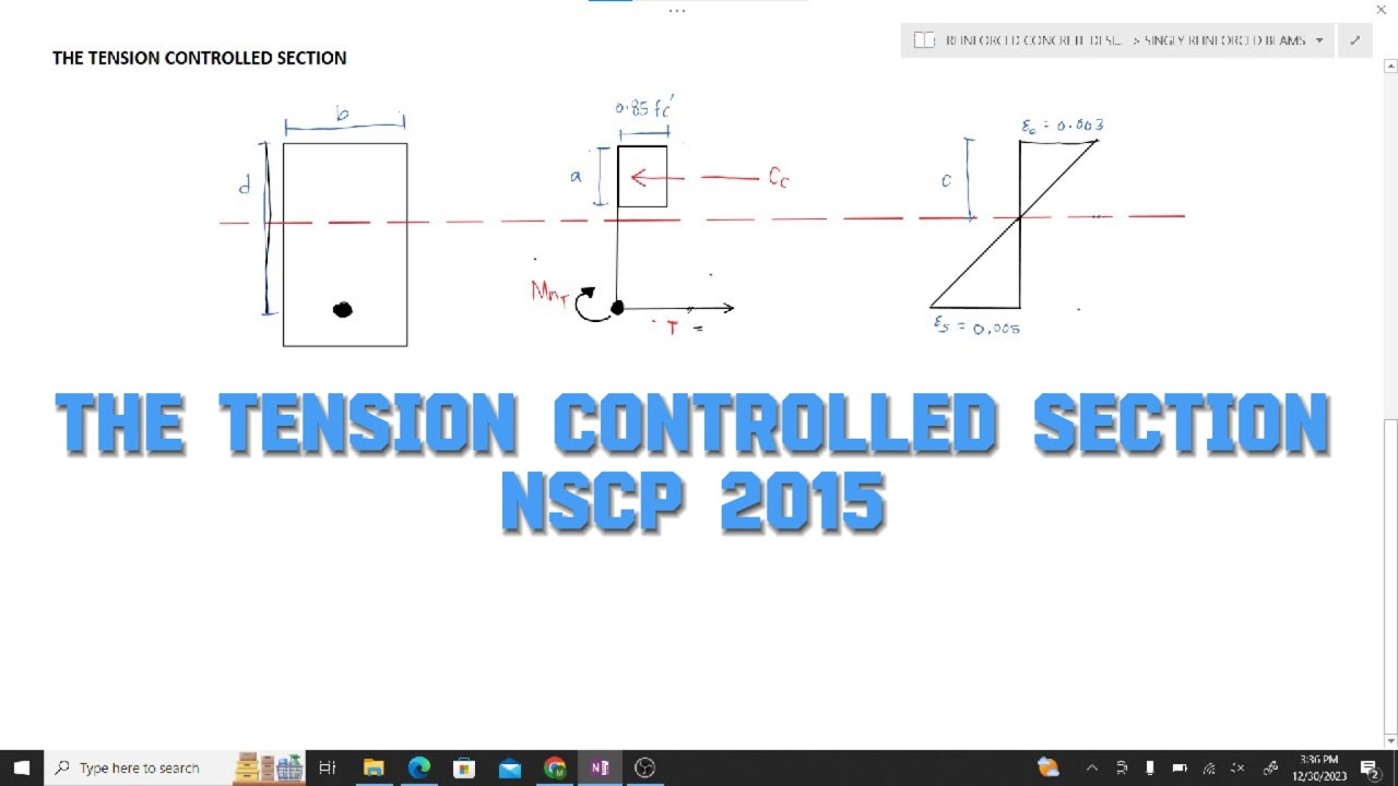 THE TENSION CONTROLLED SECTION -NSCP 2015