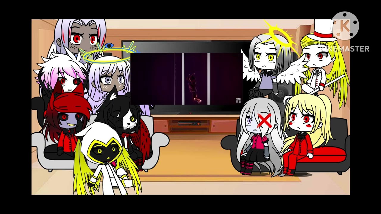 Hazbin Hotel Crew react to Death Battle Kratos Vs Asura￼