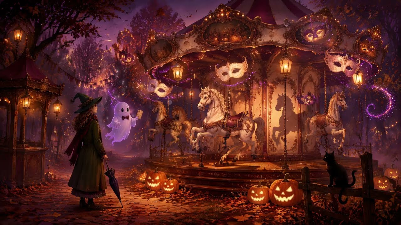 Лучшая музыка на Хэллоуин 2026 🎃 The Masquerade Carousel | Волшебный жуткий плейлист на Хэллоуин