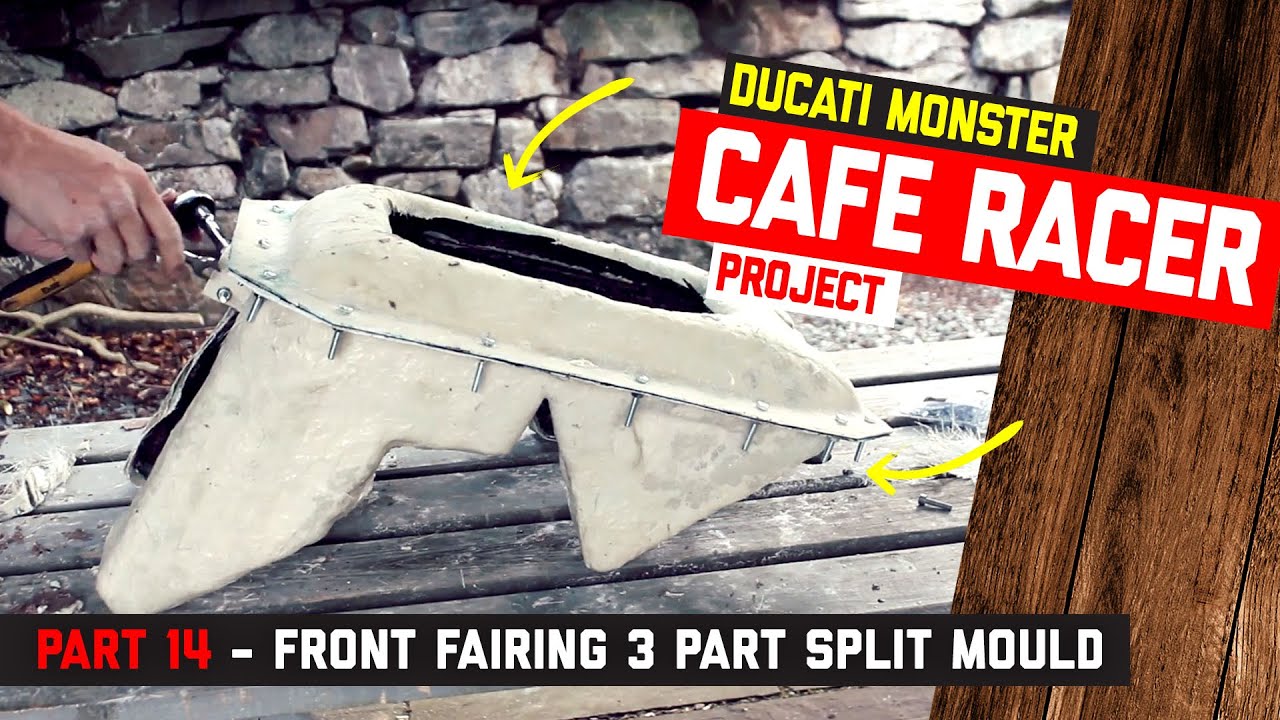 Ducati Monster Cafe Racer Part 14 - Creating Front fairing 3 part split mould & fibreglass prototype