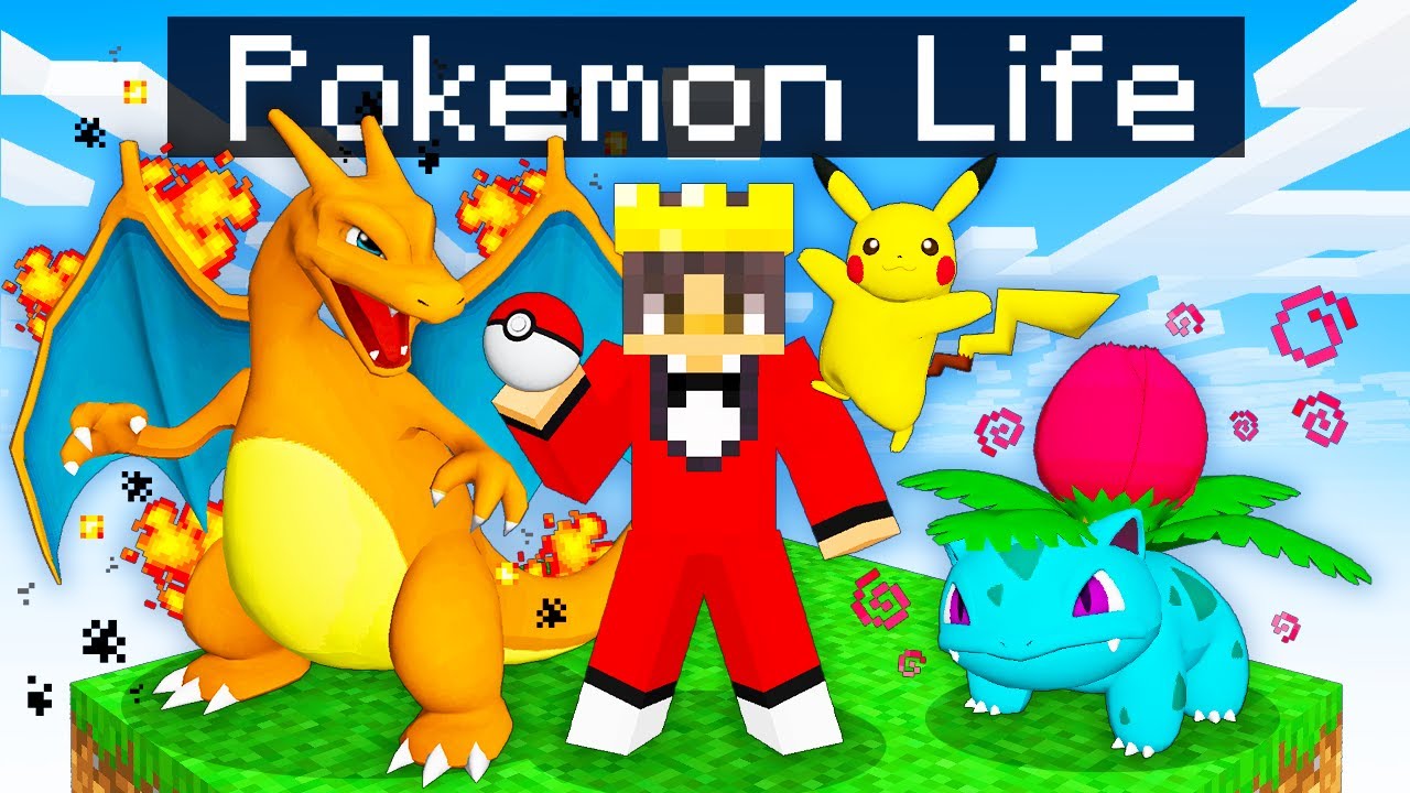 Having a POKEMON LIFE in Minecraft!
