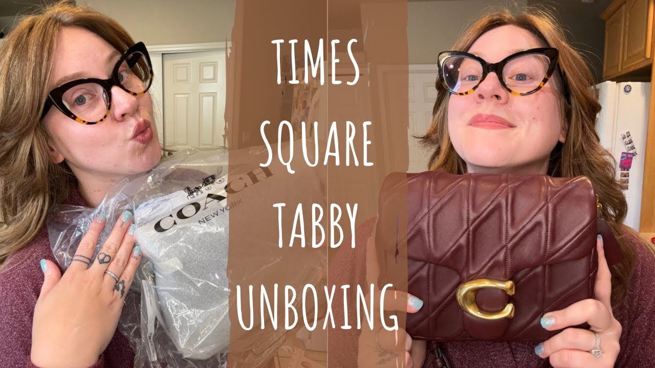 Coach Times Square Tabby 20 in Merlot Unboxing and What Fits!!