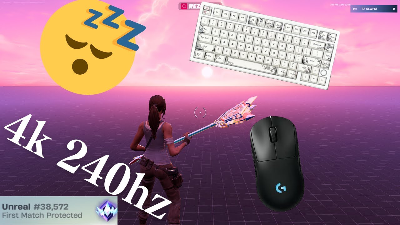 EverGlide Su75& 240fps ASMR Chill 😎 free build 🤩 Keyboard ASMR Fortnite Gameplay