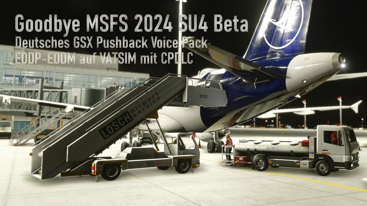 4K | DE | LH Ops EDDP-EDDM | Letzter Flug im MSFS 2024 SU4 Beta | VATSIM | FS2Crew Shared Cockpit