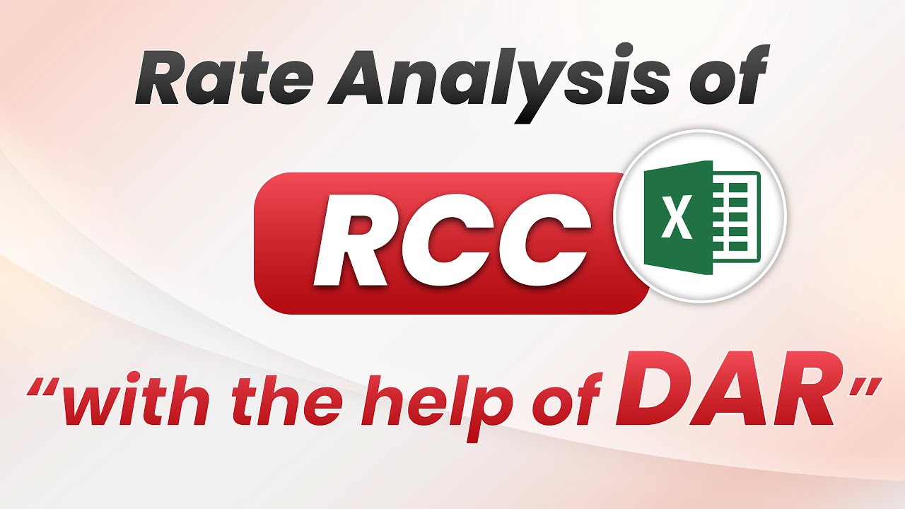 Rate Analysis of RCC |Rate Analysis Sessions |  BY REINFORCE