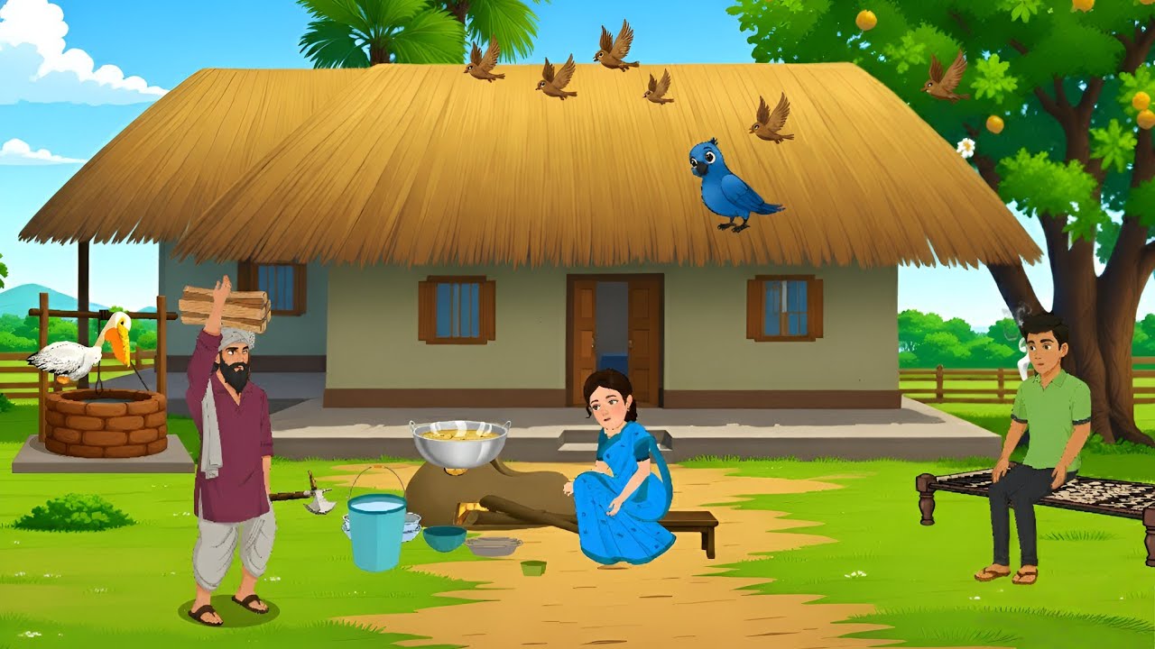 গরীব কাঠুড়ির ভাগ্য | Bangla Village Story | Bangla Moral Cartoon Story | Moral Stories | 