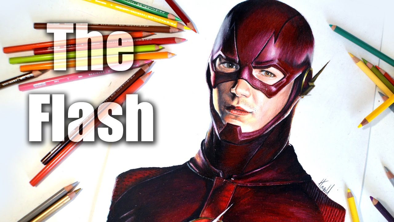 The Flash - Dibujo de Grant Gustin - Speed Drawing