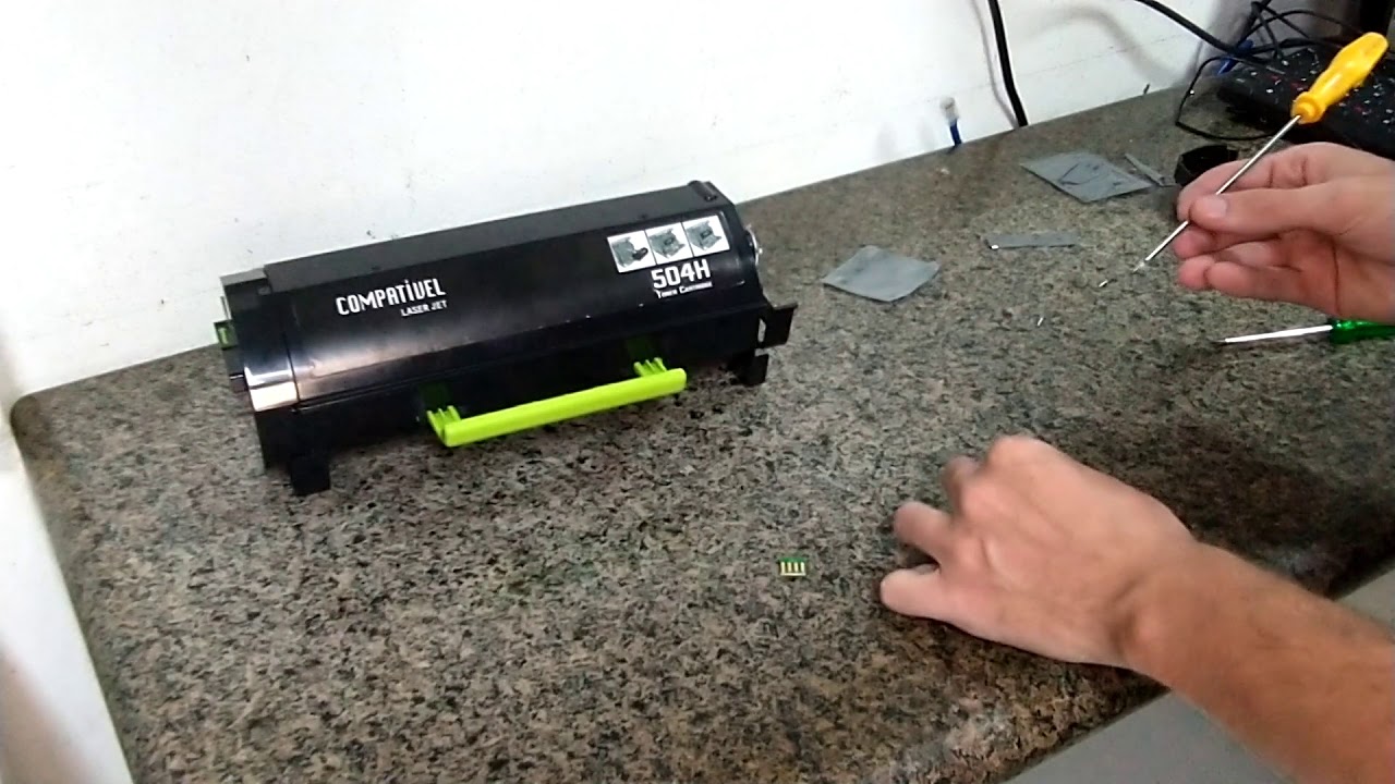 TROCA DO CHIP DO TONER 504H 50F4H00 P/ LEXMARK MS310 MS410 MS610