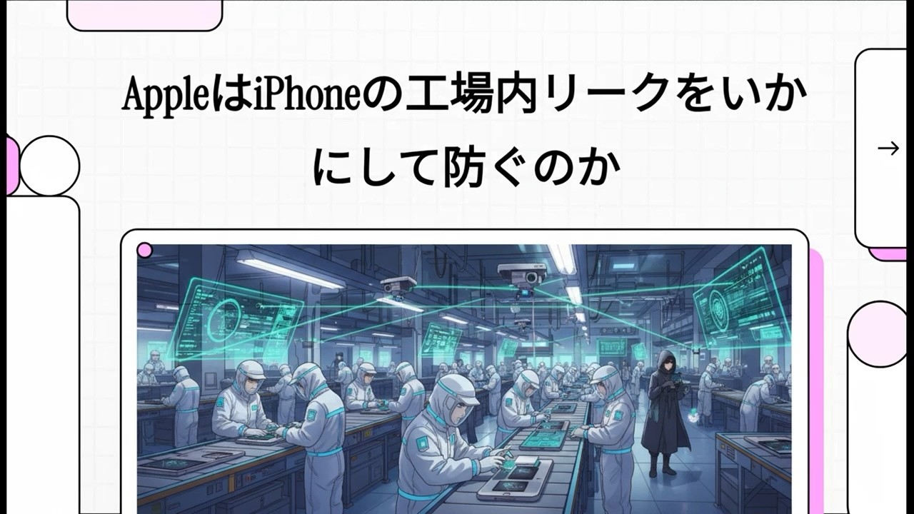 NotebookLM：AppleはiPhoneの工場内リークをいかにして防ぐのか
